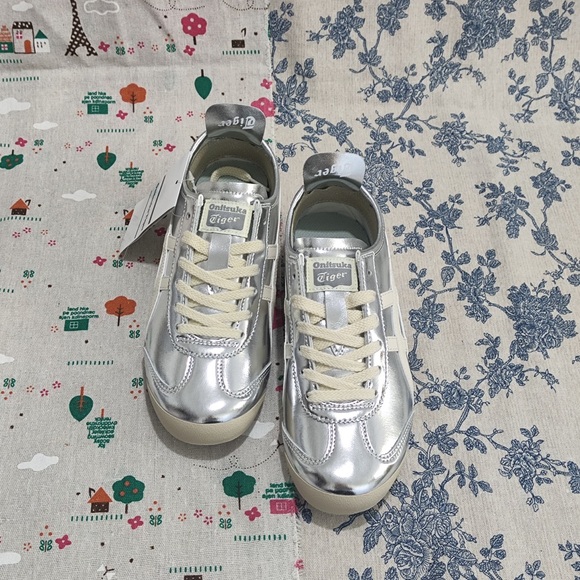 Onitsuka Tiger by Asics Other - Onitsuka Tiger by Asics Metallic Silver Sneakers with Cream Laces